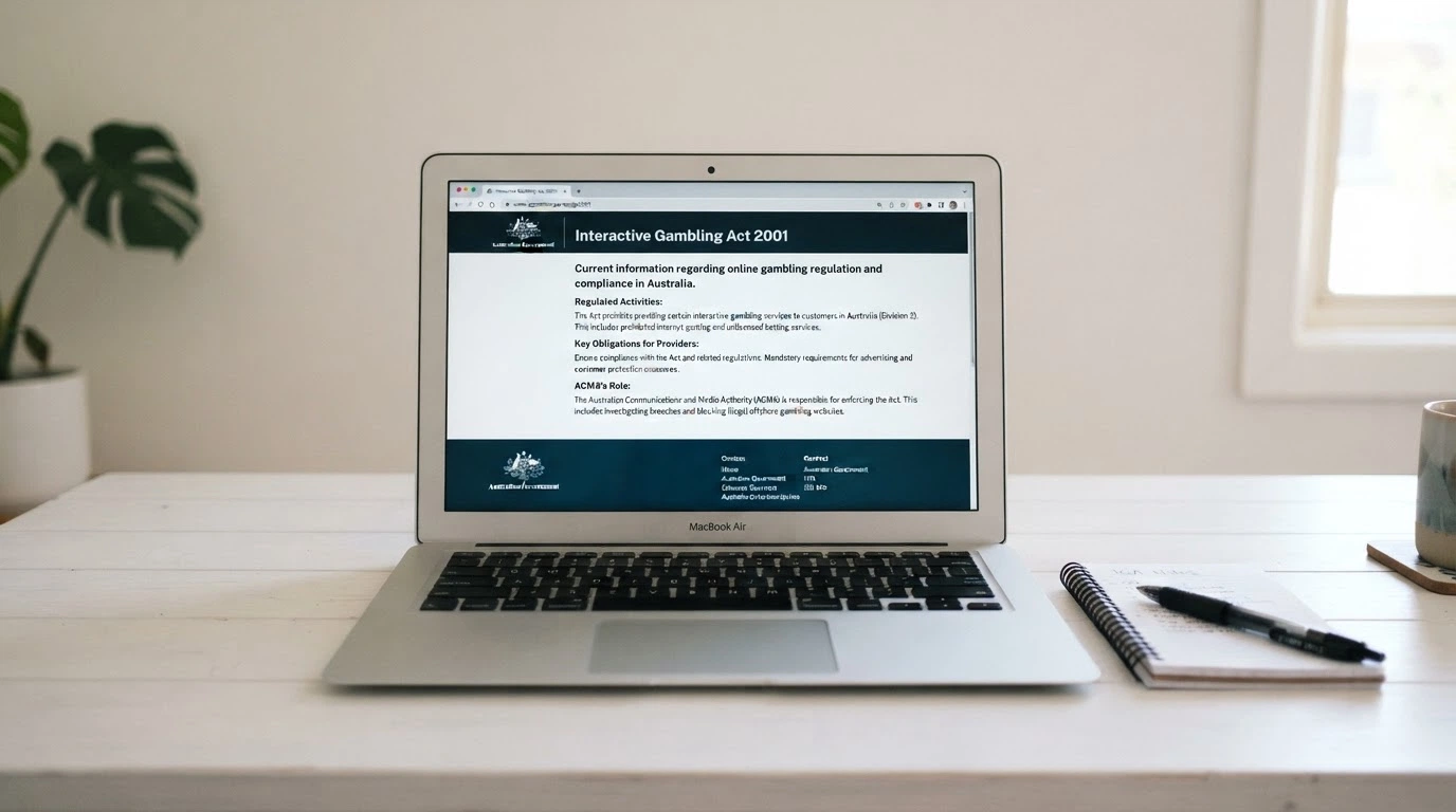 An Australian government website header or official document displaying the Interactive Gambling Act reference