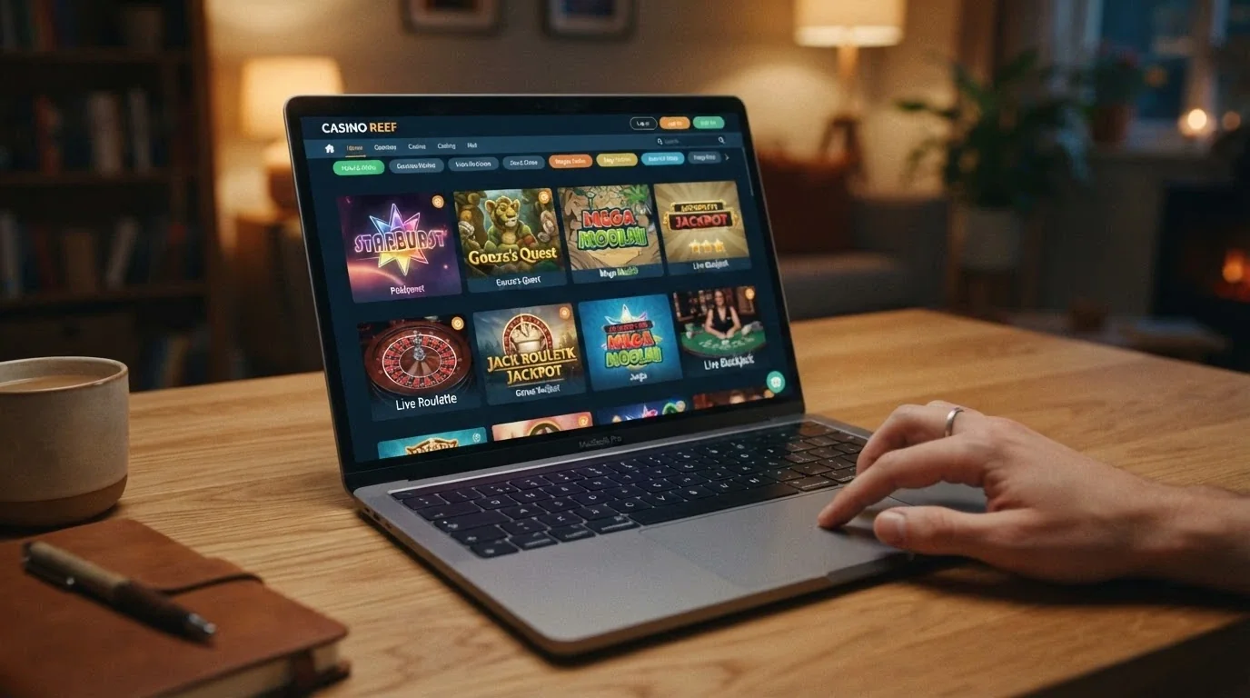 A screenshot-style view of a BCH casino game lobby showing pokies, table games and a live dealer tile