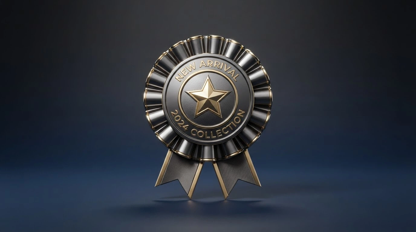 A stylised new-casino badge or ribbon over a dark casino interface, suggesting a recently launched platform