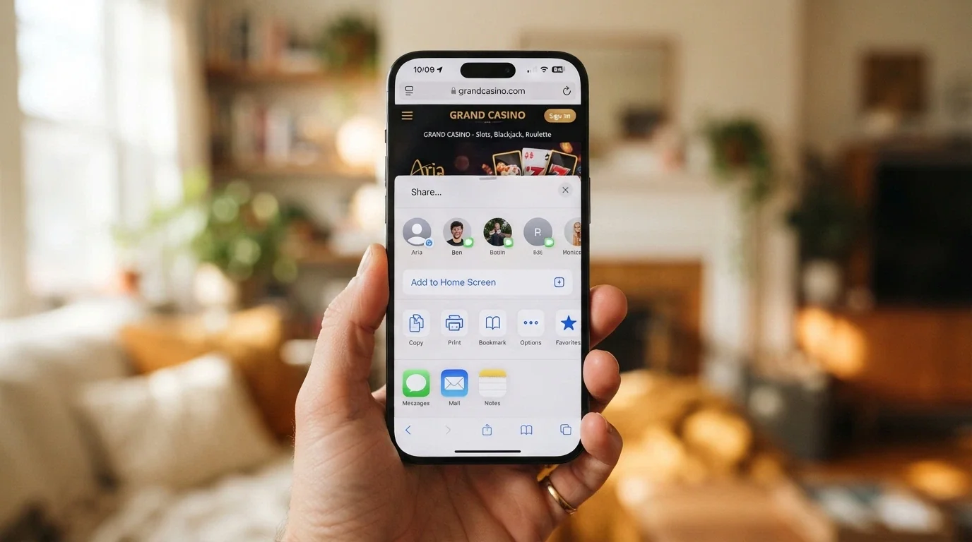 An iPhone screen showing the Safari Share sheet with the “Add to Home Screen” option highlighted